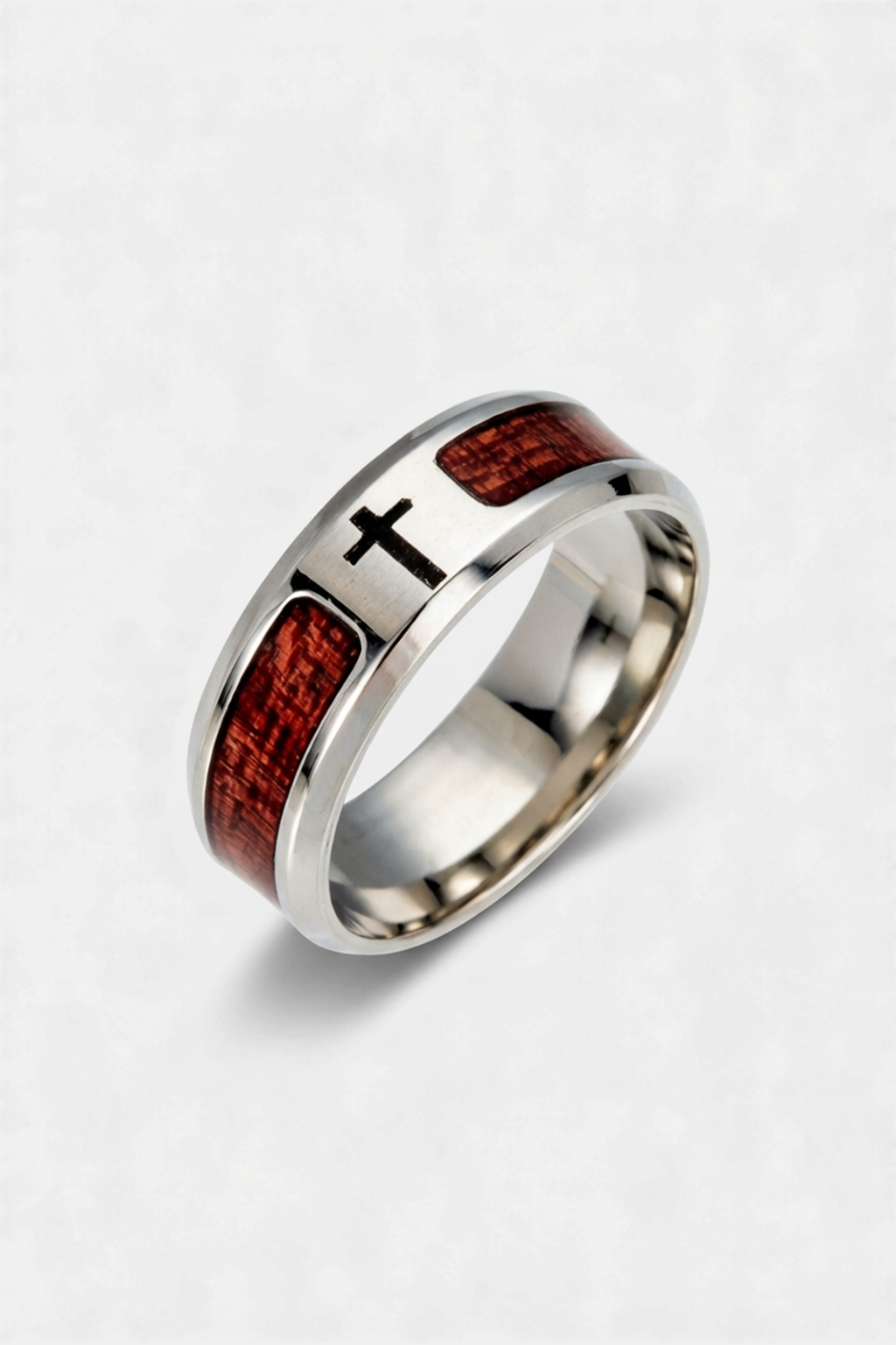 Bague Croix en Bois