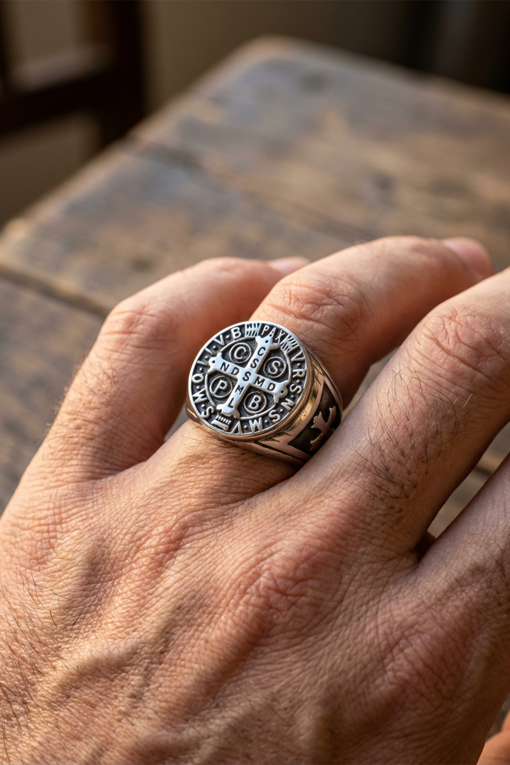 Bague Saint-Benoît - Argent