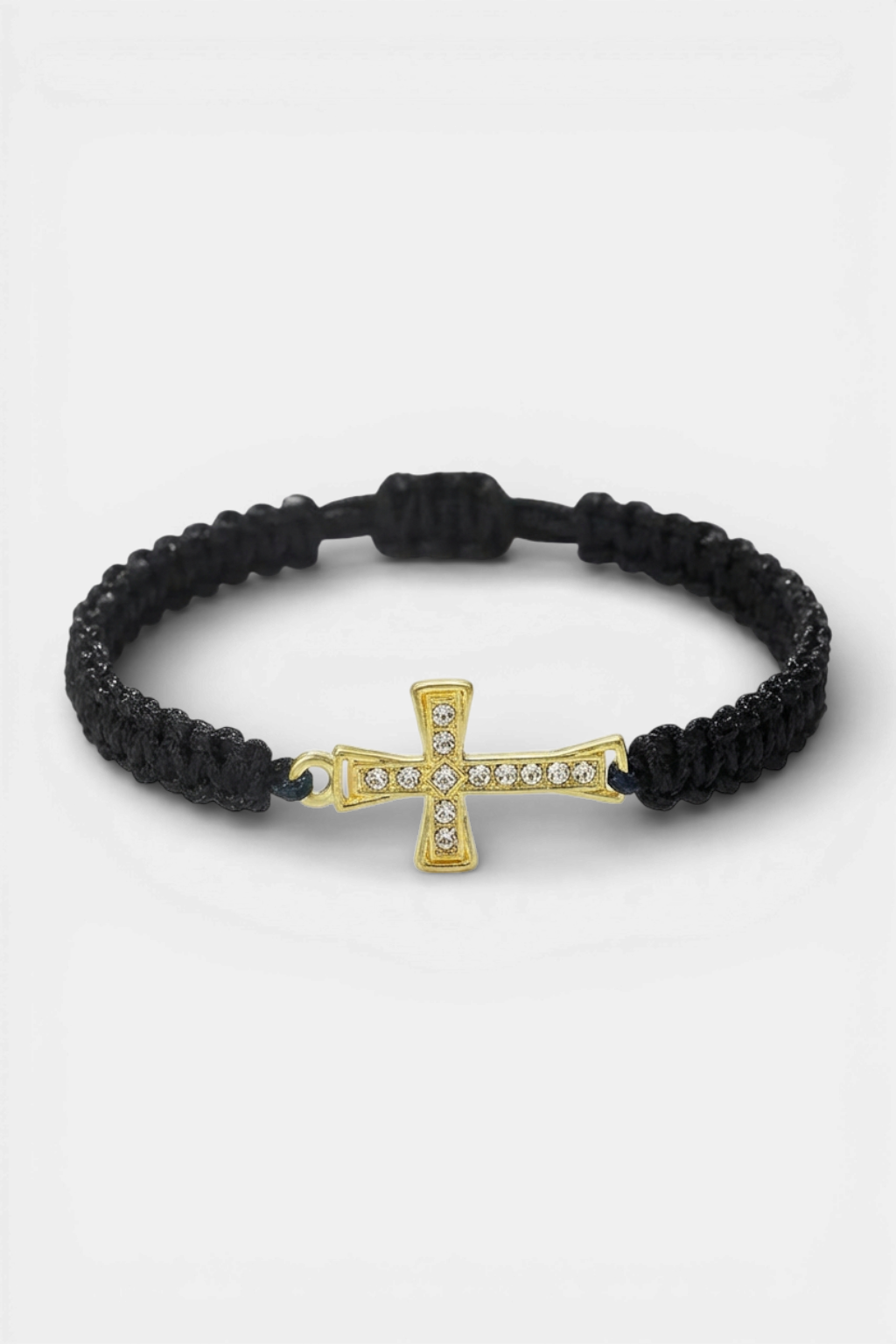 pulsera cordón cruz