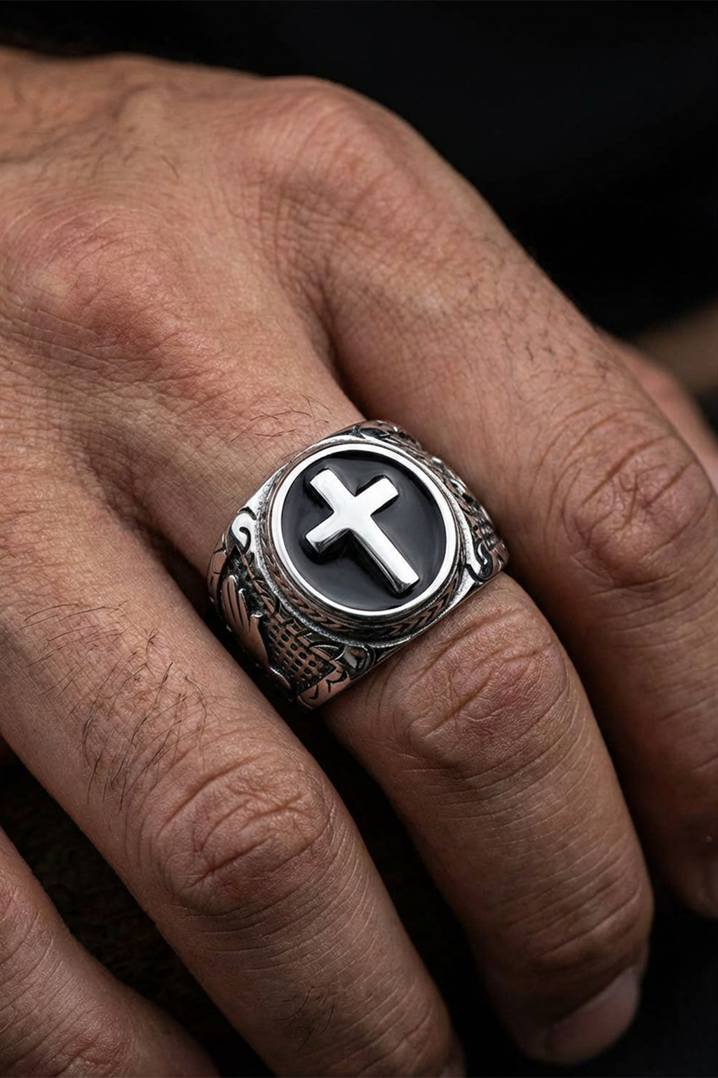 Bague Chevalière - Sainte Croix Argent