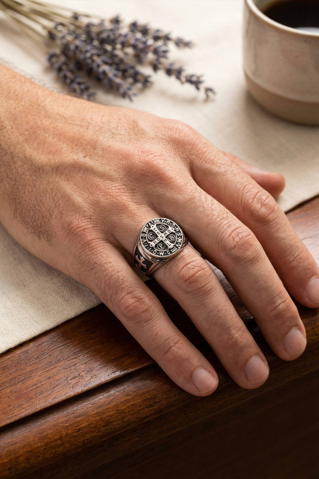 Bague Saint-Benoît - Argent