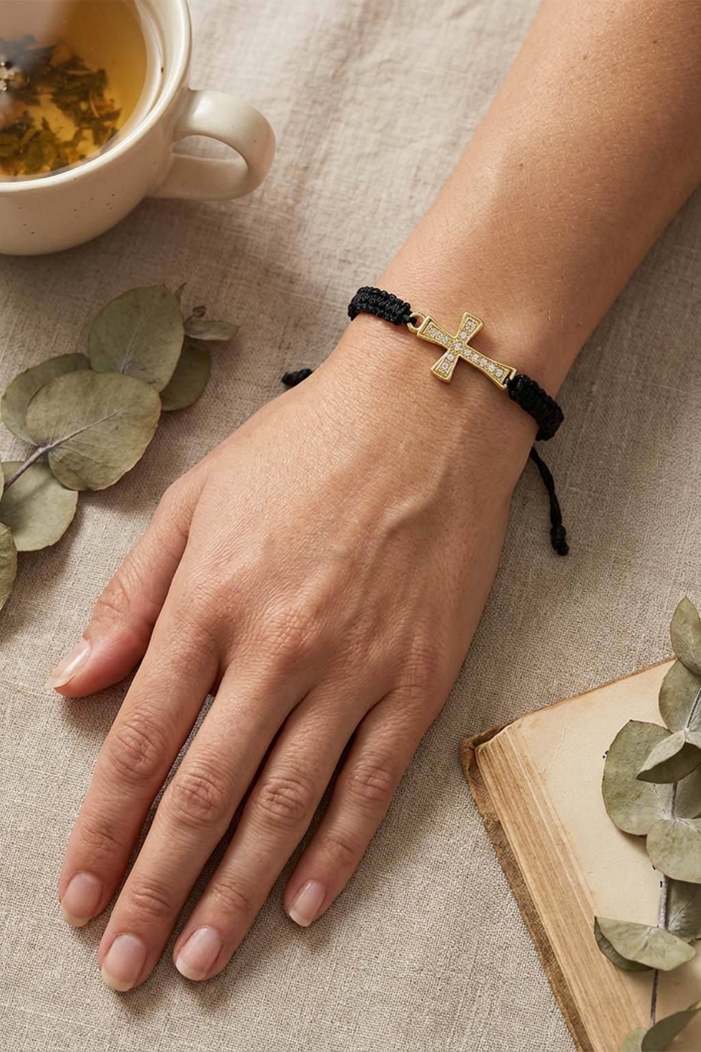 Bracelet Cordon Croix