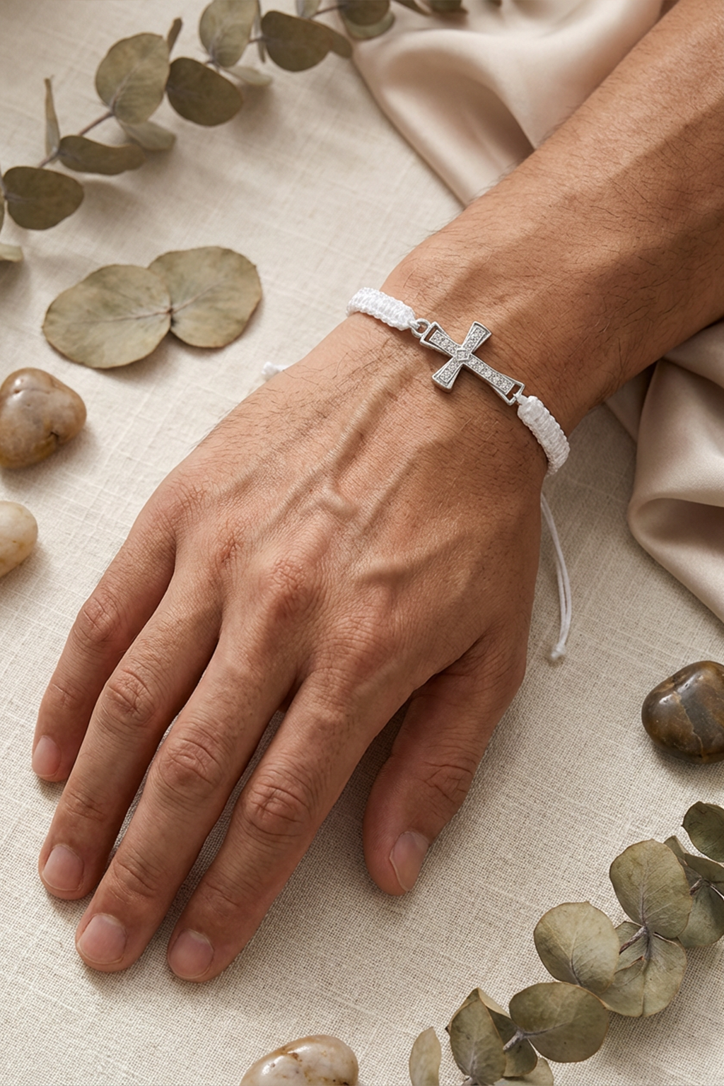 Bracelet Cordon Croix