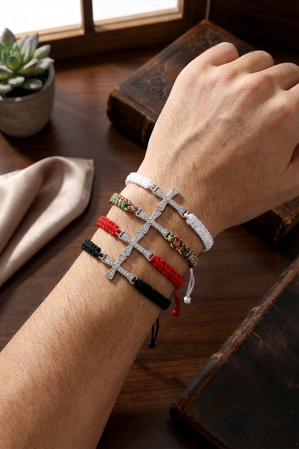 Bracelet Cordon Croix