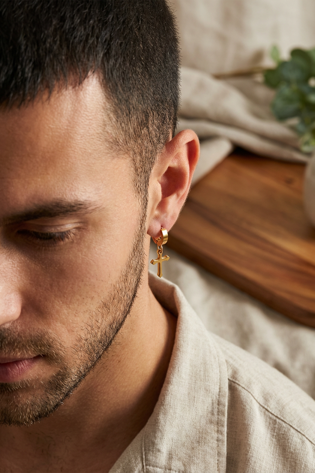 Pendientes cruz ALIENOR oro