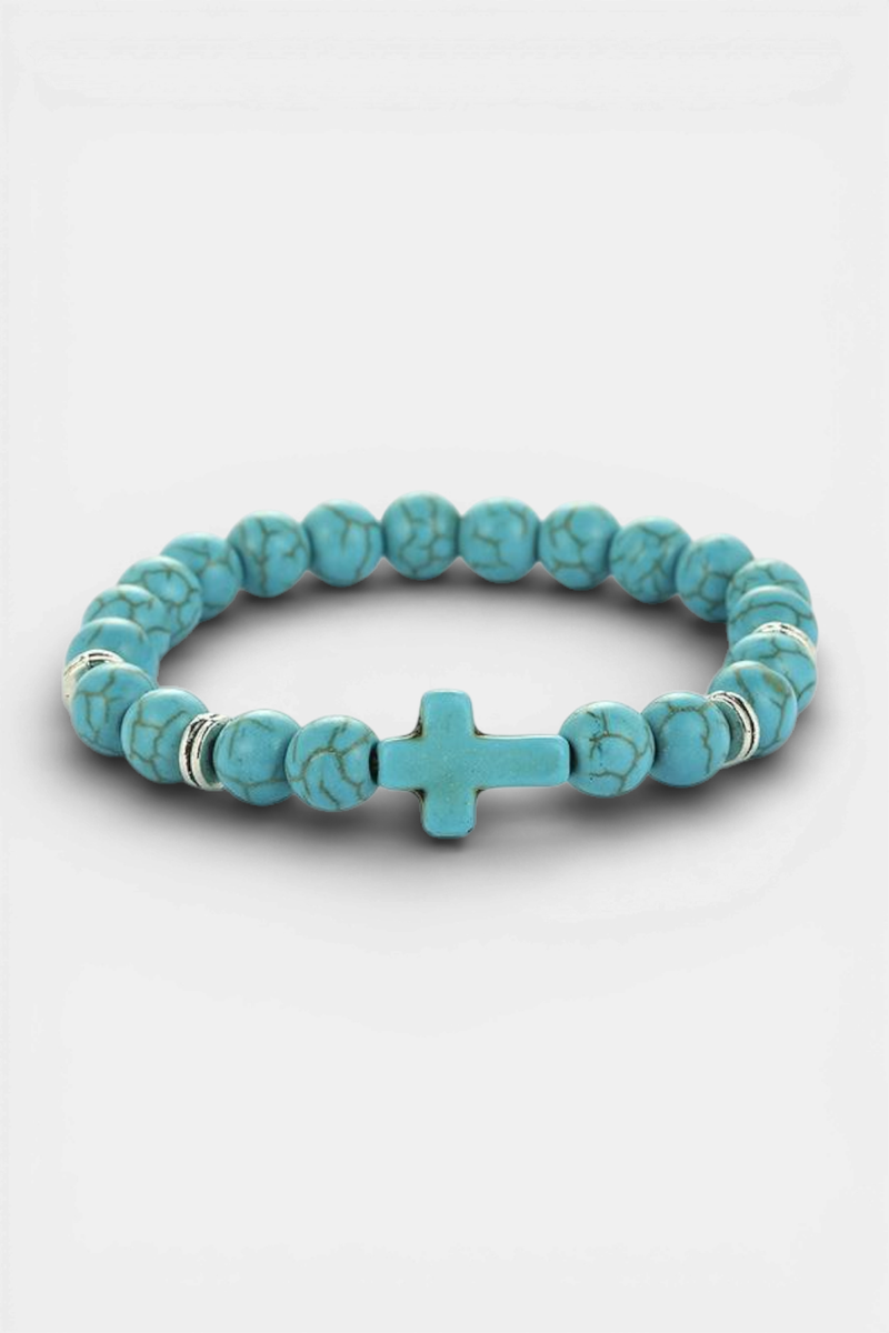 Bracelet Croix Perles - À Motifs