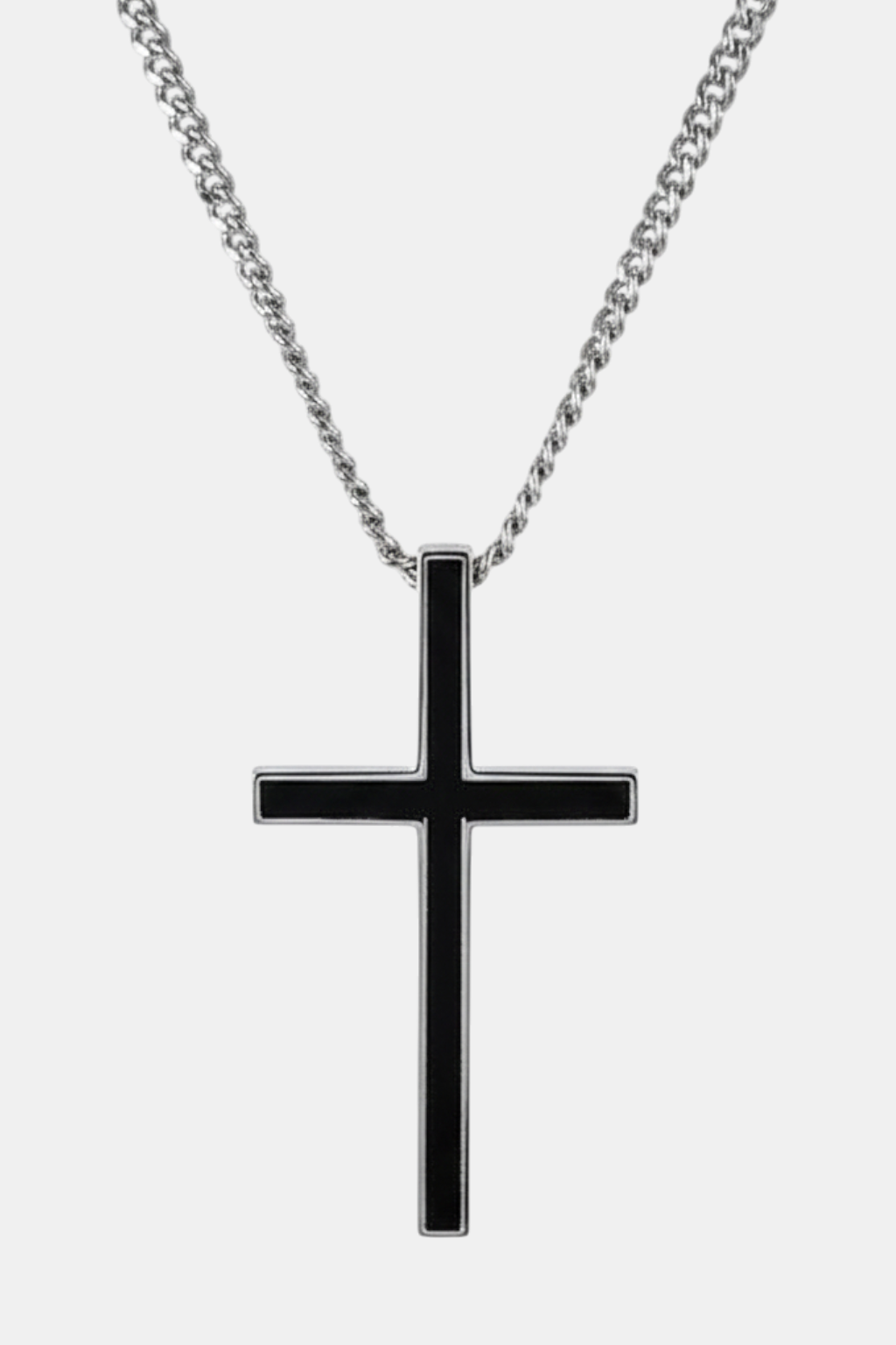 Collier Croix Homme - Modèle Acier