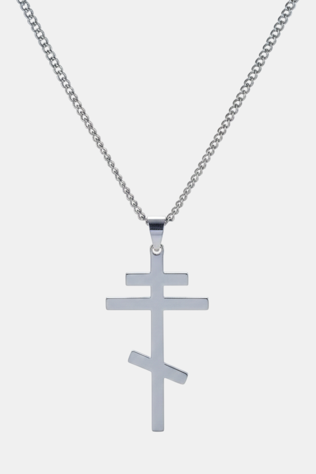Collier Croix Orthodoxe - Russe Argent