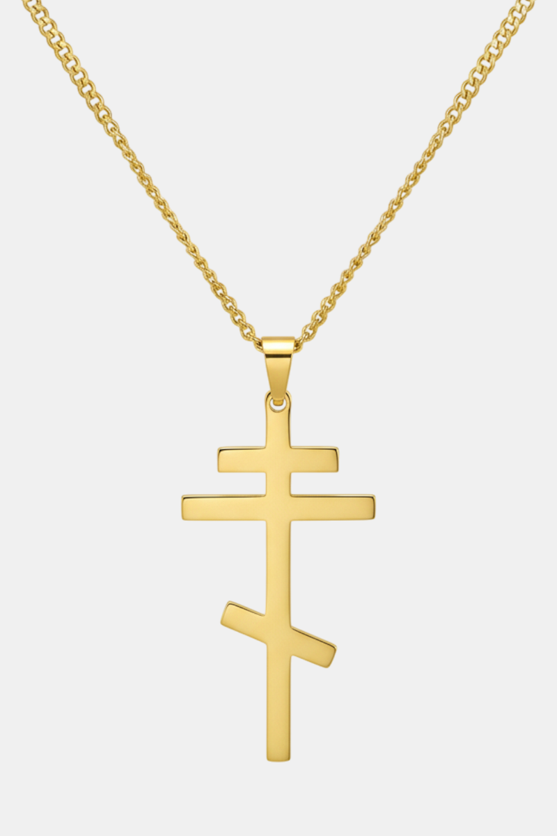 Collier Croix Orthodoxe Or