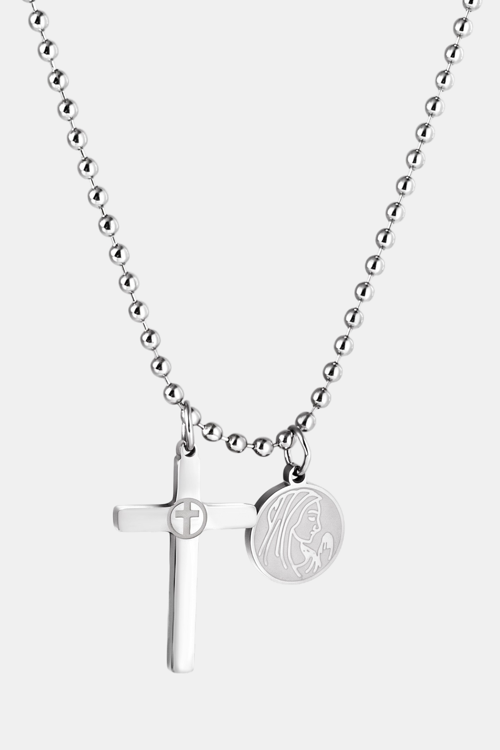Collier Croix Sur Le Coté - Boutique Chretienne