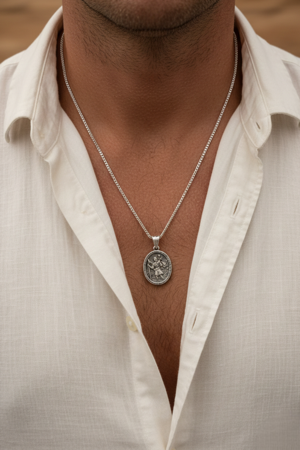 Médaille Saint-Christophe - Ovale 60cm