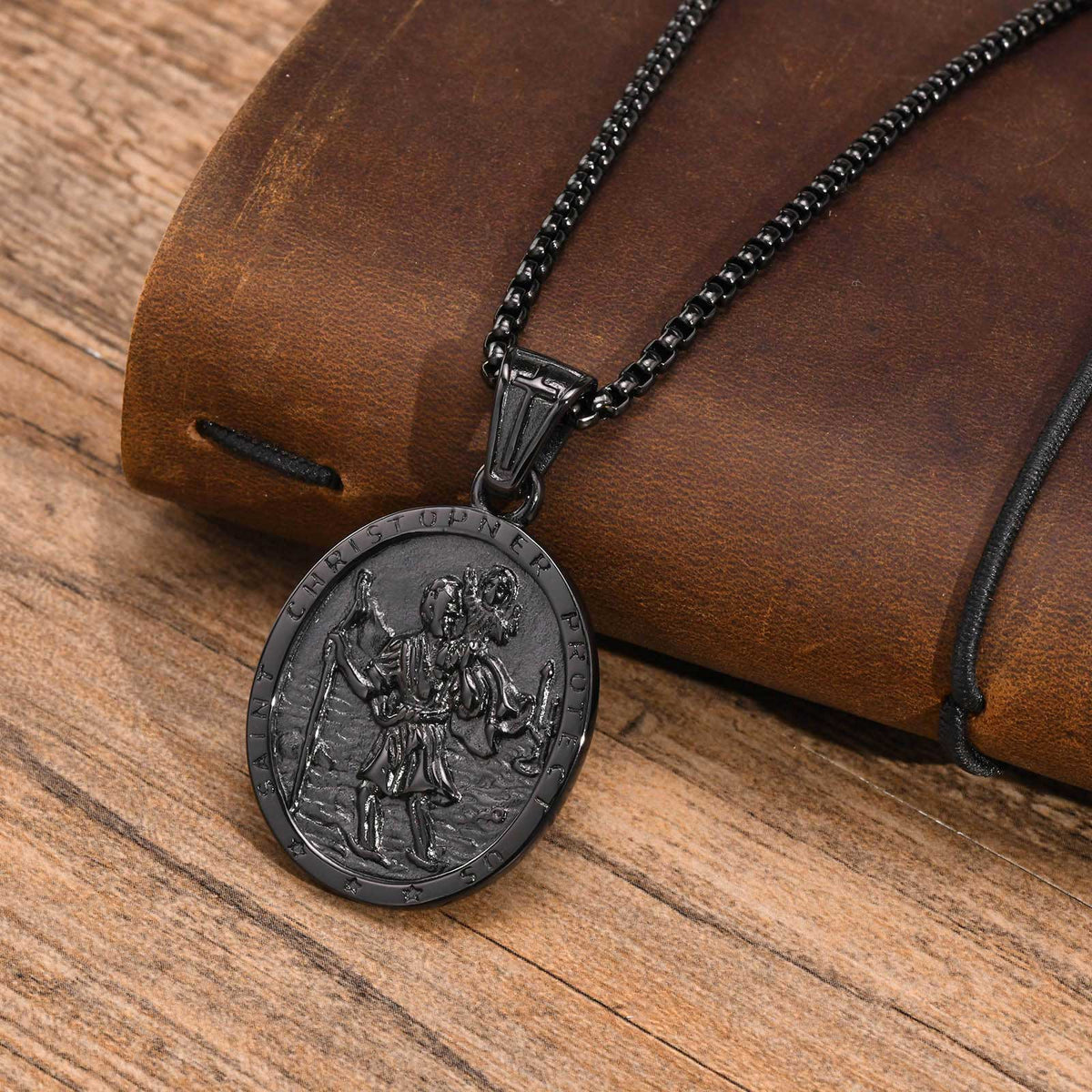 Médaille Ovale de Saint Christophe 60cm-Boutique Chrétienne