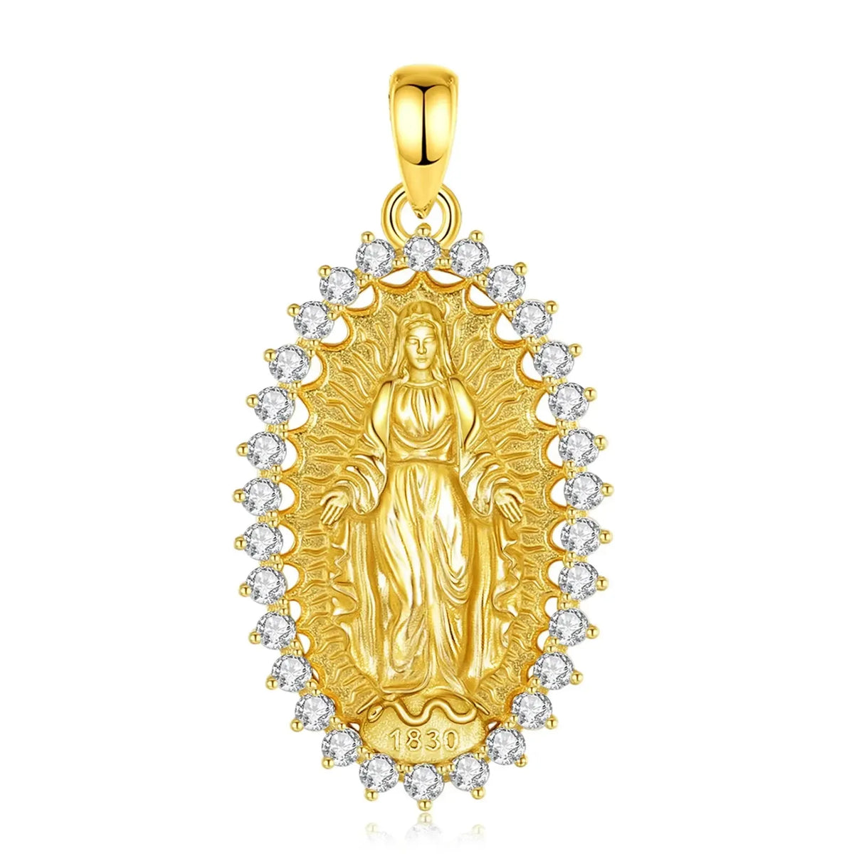 Pendentif vierge marie or-Boutique Chrétienne