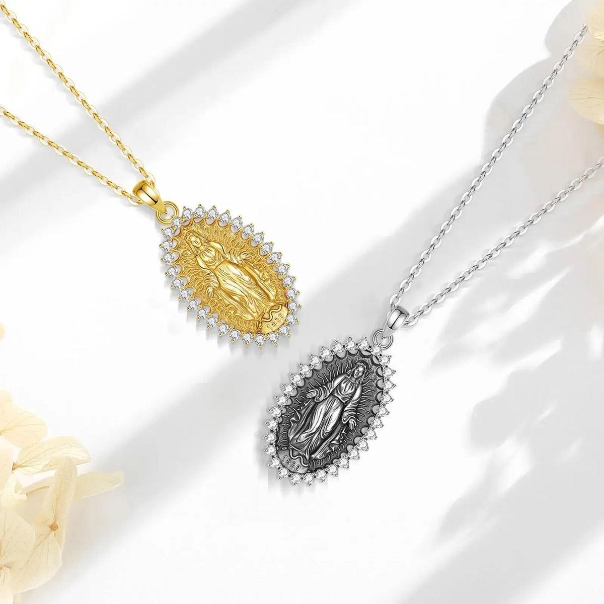 Pendentif vierge marie or-Boutique Chrétienne