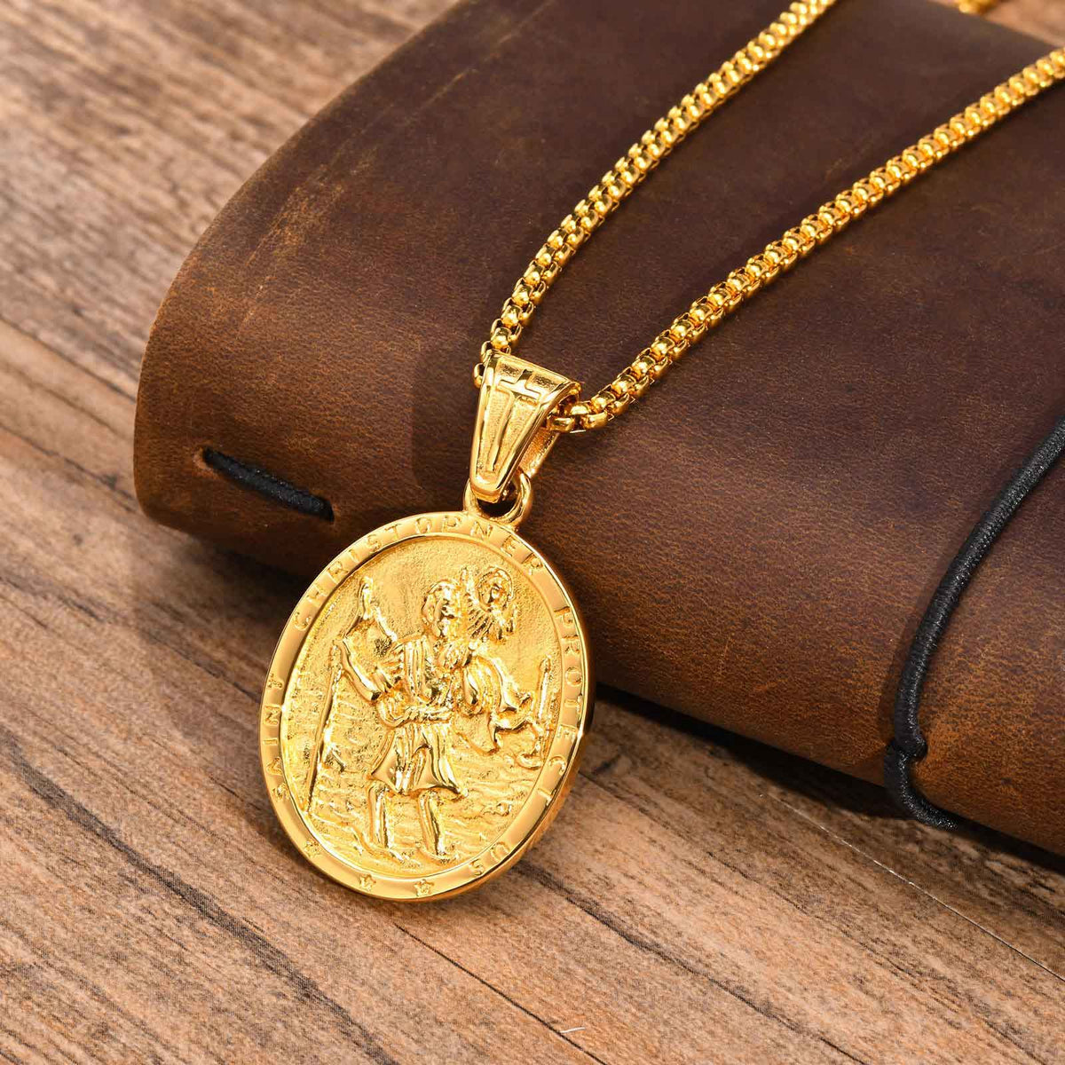 Médaille Ovale de Saint Christophe 60cm-Boutique Chrétienne