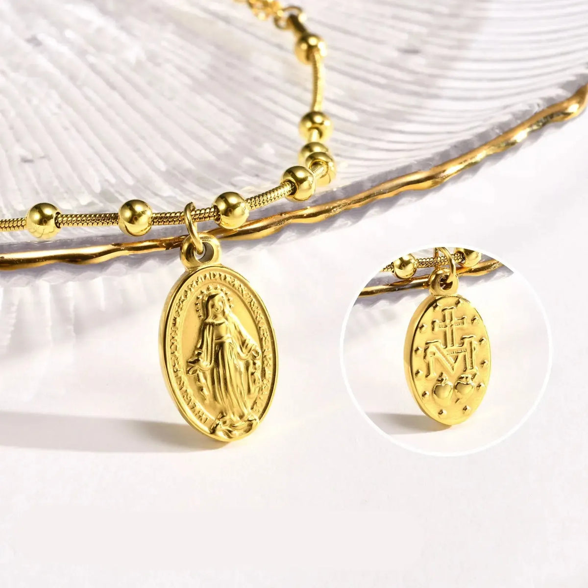 bracelet vierge marie or-Boutique Chrétienne