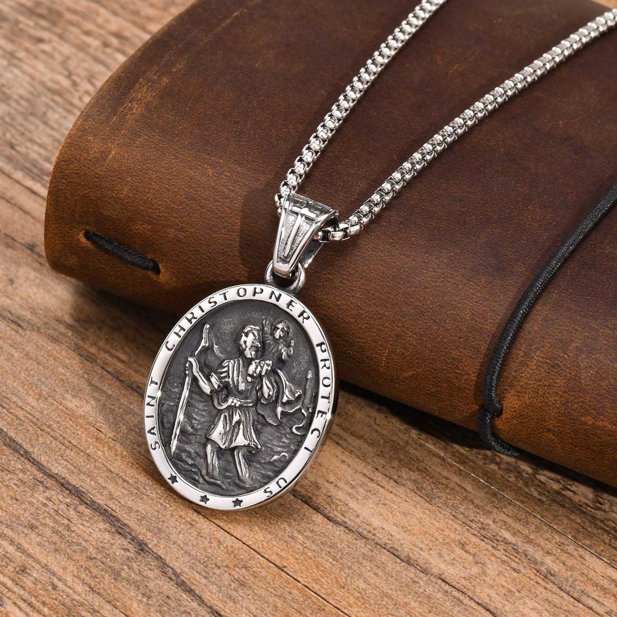 Médaille Ovale de Saint Christophe 60cm-Boutique Chrétienne