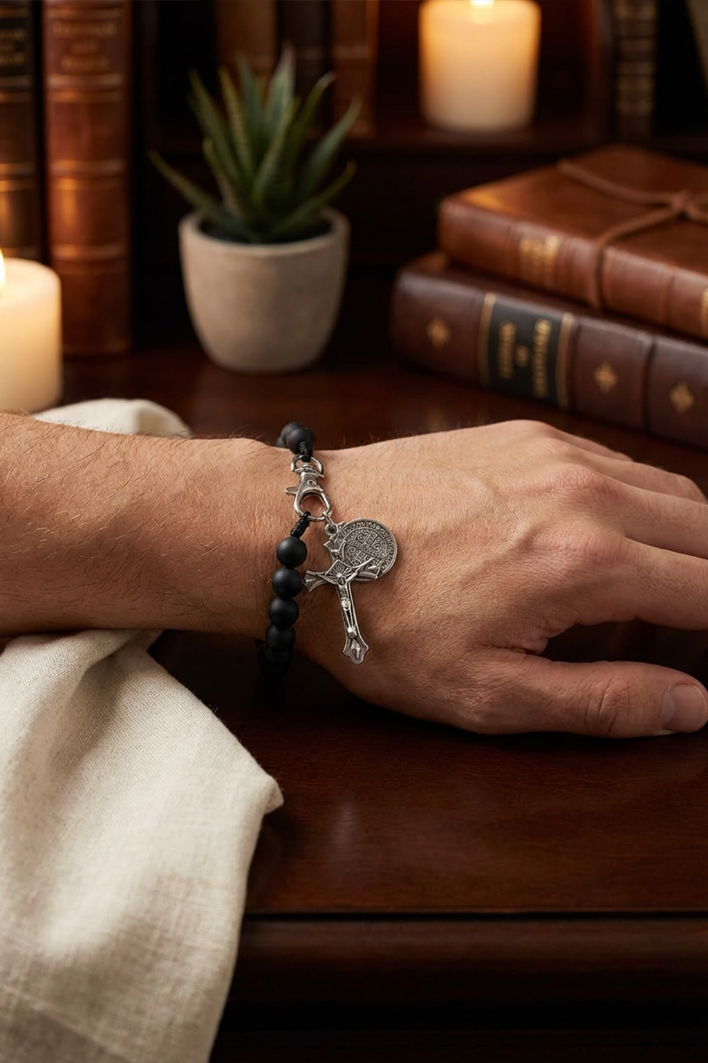 Bracelet Chapelet Noir