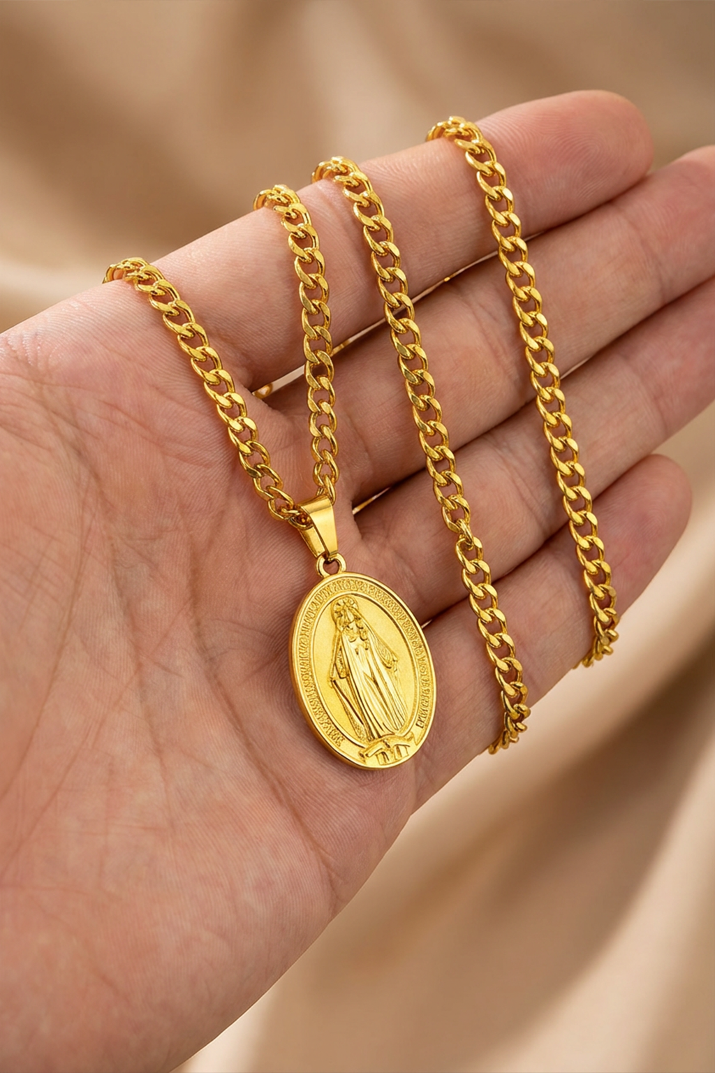 Collier Vierge Marie Or