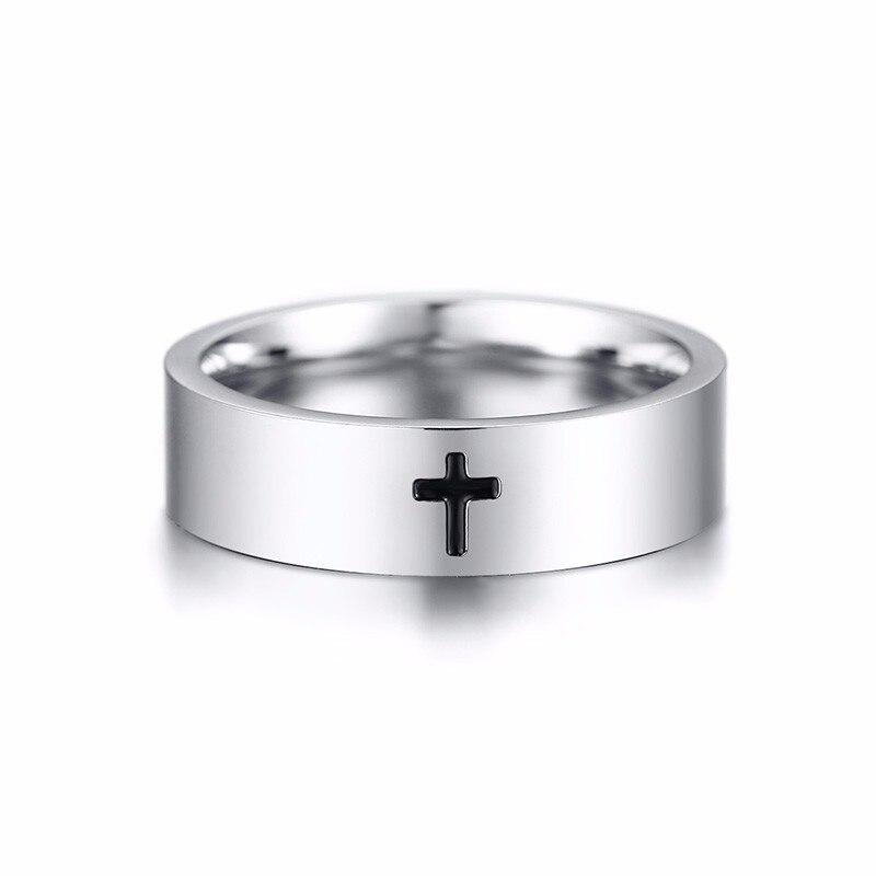 Bague Croix Chrétienne <br>En Acier Inoxydable-Boutique Chrétienne