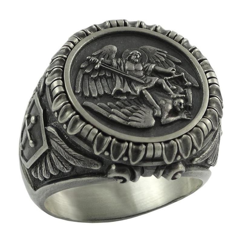 Bague Médaille<br> Saint Michel Archange-Boutique Chrétienne