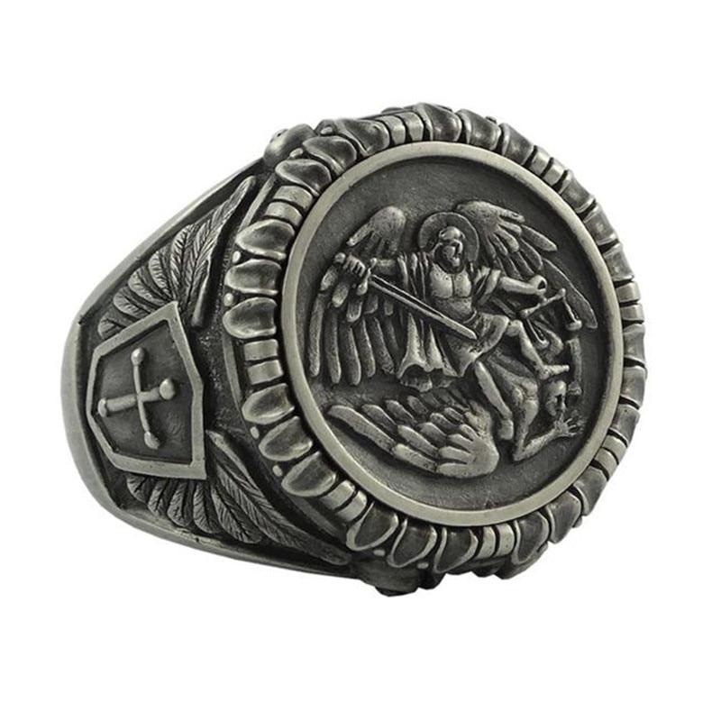 Bague Médaille<br> Saint Michel Archange-Boutique Chrétienne