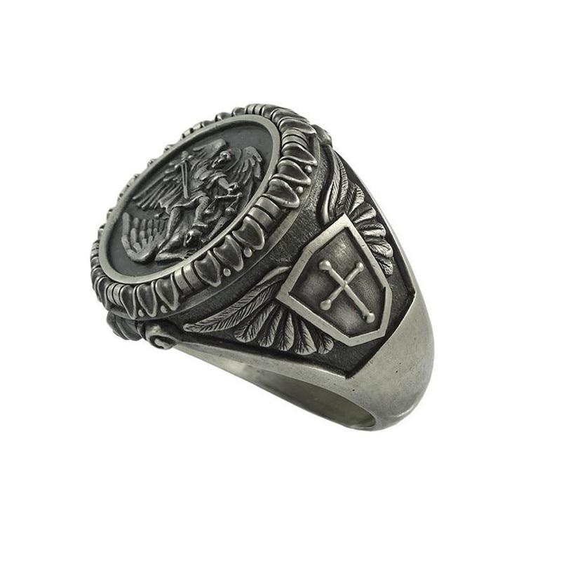 Bague Médaille<br> Saint Michel Archange-Boutique Chrétienne
