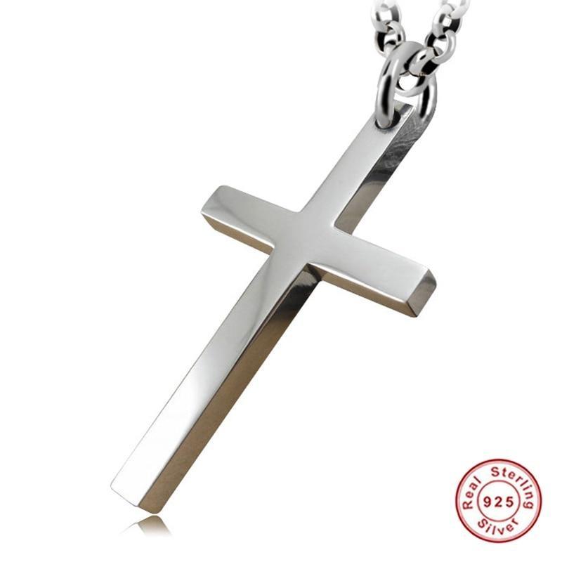 Pendentif Croix Homme<br>Croix Argent 925-Boutique Chrétienne